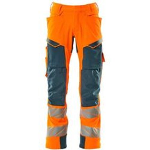 Hose mt Knietaschen, ultimate stretch Gr. 90C52, hi-vis orange/dunkelpetroleum - Mascot - Modalova