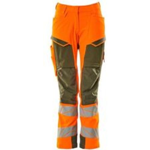 Damen-Hose mit Knietaschen 19078-511-1433 Gr. 40 hi-vis orange/moosgrün - Mascot - Modalova