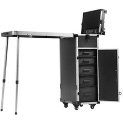 Vevor Professioneller Make-up-Koffer aus Aluminium, Kosmetikkoffer, Werkbank mit Stützbeinen, Roll-Make-up-Koffer, extragroßer Trolley - Fashion24 DE - Modalova