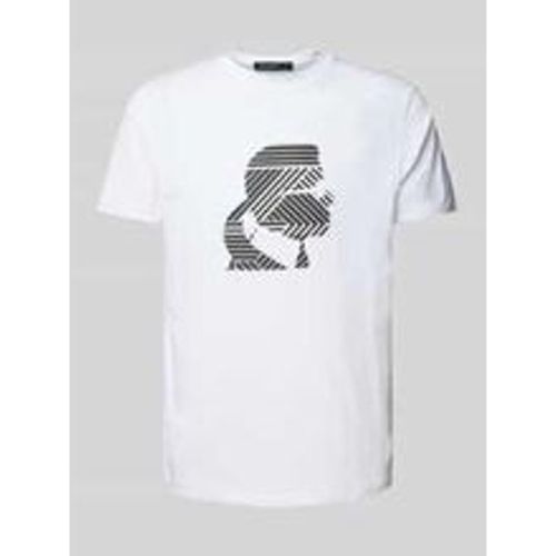 T-Shirt mit Label-Print - K by KARL LAGERFELD - Modalova