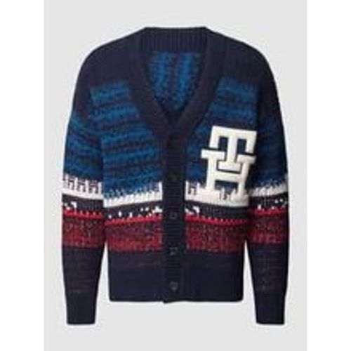 Oversized Strickjacke mit Label-Detail - Tommy Hilfiger - Modalova