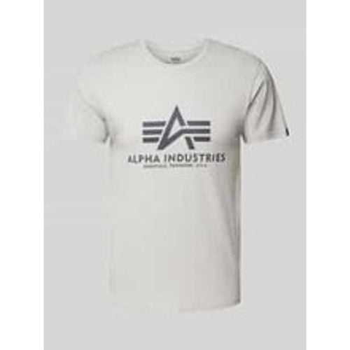 T-Shirt mit Label-Print - alpha industries - Modalova