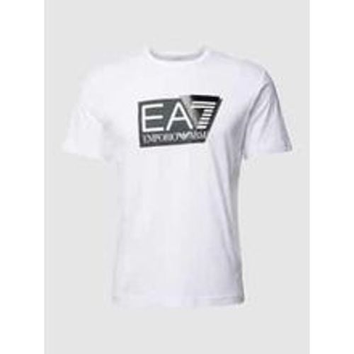 T-Shirt mit Label-Print - EA7 Emporio Armani - Modalova