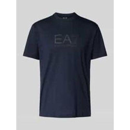 T-Shirt mit Label-Print - EA7 Emporio Armani - Modalova