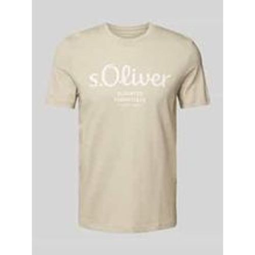 Regular Fit T-Shirt aus reiner Baumwolle mit Statement-Label-Print - s.Oliver RED LABEL - Modalova