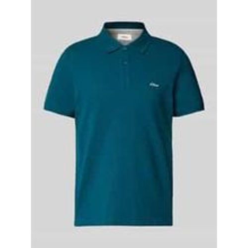 Regular Fit Poloshirt aus Baumwoll-Piqué mit Label-Stitching - s.Oliver RED LABEL - Modalova