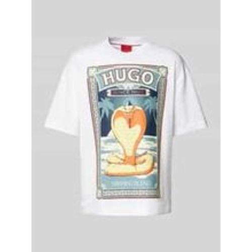 T-Shirt mit Motiv- und Label-Print Modell 'Dicobri' - HUGO - Modalova