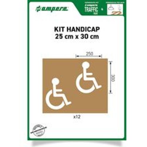 Schablonenset, Handicapsymbol HxB 300 x 250 mm, 12 Schablonen, Karton - Ampere - Modalova