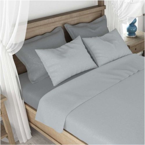 Set completo letto lenzuola microf - gray - La Casa di Tina - Modalova