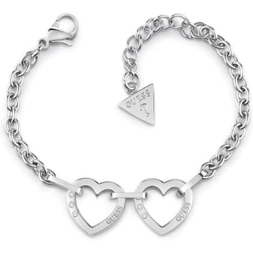 Pulsera Hearted Chain Doble Corazón - Guess - Modalova