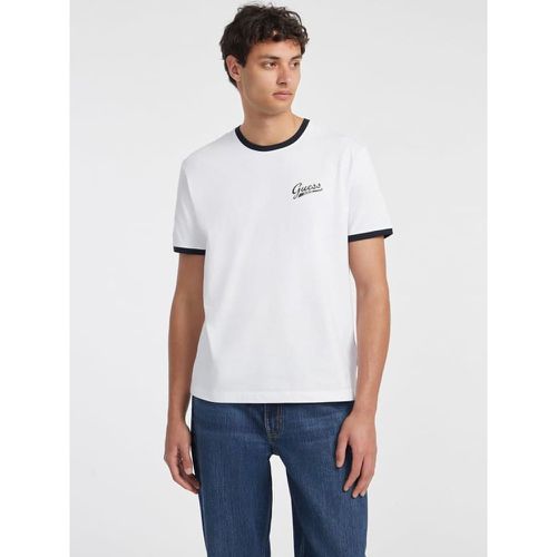 T-Shirt Con Logo Script Sul Petto - Guess - Modalova