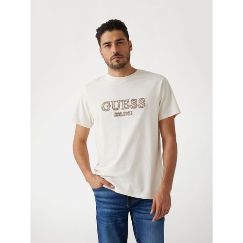 T-Shirt Logo Ricamato - Guess - Modalova