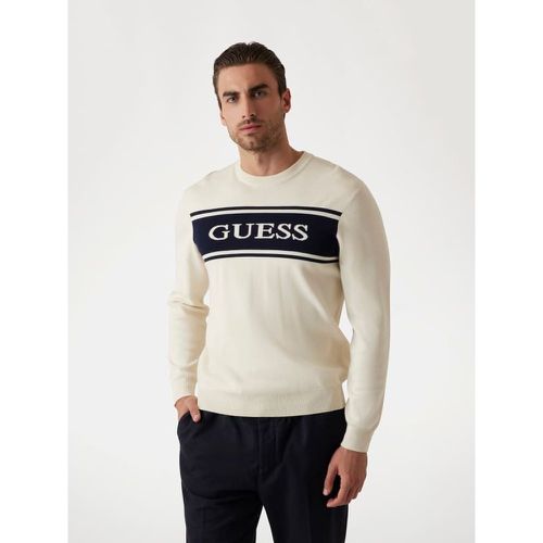 Maglione Con Logo Bicolore - Guess - Modalova