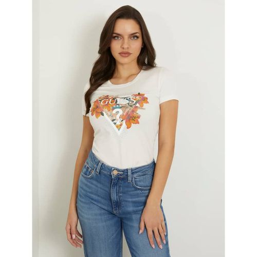 T-Shirt Stretch Logo Fiori - Guess - Modalova