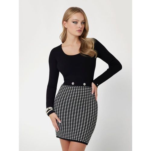 Abito Bodycon In Pied De Poule - Guess - Modalova