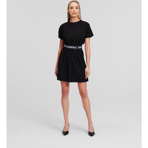 Karl Logo Tape T-shirt Dress, Woman, , Size: M - Karl Lagerfeld - Modalova