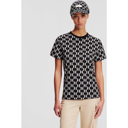 Kl Monogram All Over Print T-shirt, Woman, /, Size: XL - Karl Lagerfeld - Modalova
