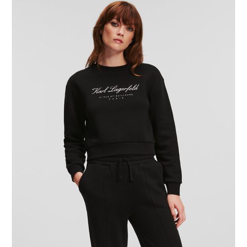 Hotel Karl Cropped Sweatshirt, Woman, , Size: L - Karl Lagerfeld - Modalova