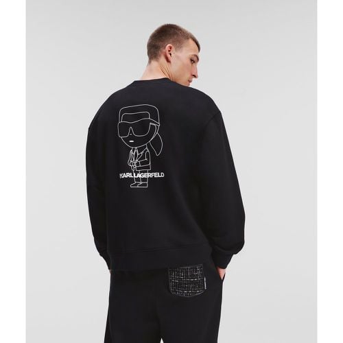 Ikon Karl Outline Sweatshirt, Man, , Size: L - Karl Lagerfeld - Modalova