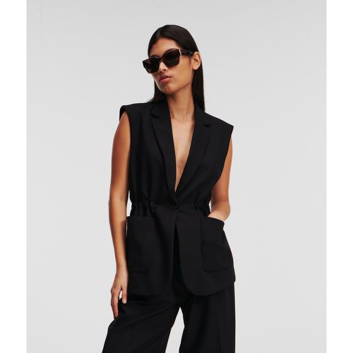 Tailored Gilet With Drawcord Waist, Woman, , Size: 40 - Karl Lagerfeld - Modalova