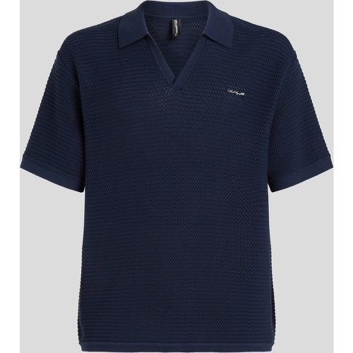 Hotel Karl Crochet Polo Shirt, Man, , Size: L - Karl Lagerfeld - Modalova