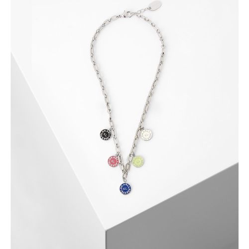 K/circle Logo Multi-colored Charm Necklace, Woman, , Size: One size - Karl Lagerfeld - Modalova