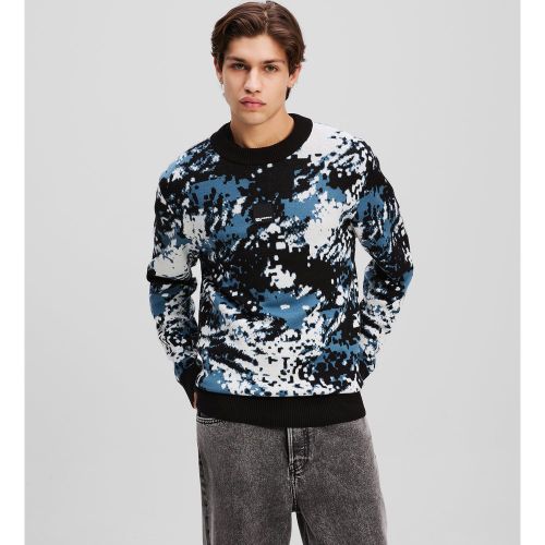 All-over Print Sweater, Man, , Size: L - Karl Lagerfeld - Modalova