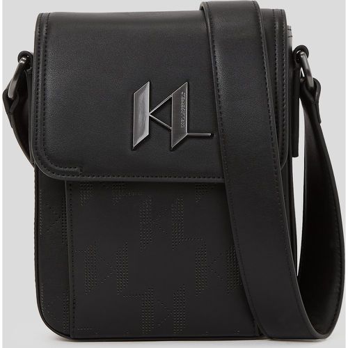 K/plak Perforated North-south Crossbody Bag, Man, , Size: One size - Karl Lagerfeld - Modalova