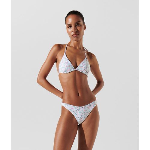 Geometric Print Triangle Bikini Top, Woman, , Size: XS - Karl Lagerfeld - Modalova