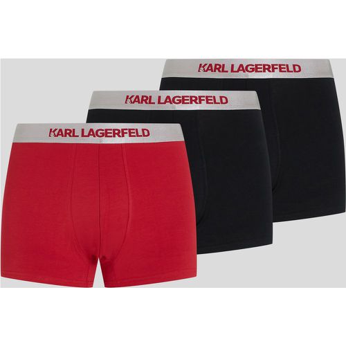 Metallic Karl Logo Trunks – 3 Pack, Man, /, Size: L - Karl Lagerfeld - Modalova