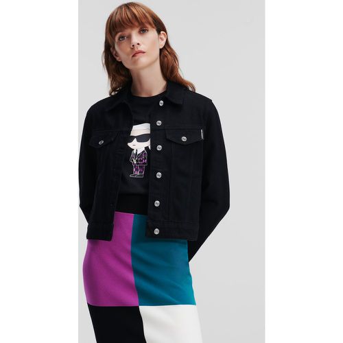 K/ikonik Karl Rhinestone Denim Jacket, Woman, , Size: S - Karl Lagerfeld - Modalova