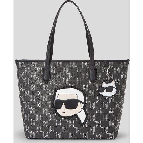 Ikon Monogram Large Tote, Woman, , Size: One size - Karl Lagerfeld - Modalova