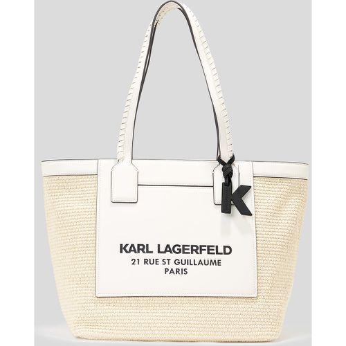 Rue St-guillaume Raffia Large Tote Bag, Woman, , Size: One size - Karl Lagerfeld - Modalova