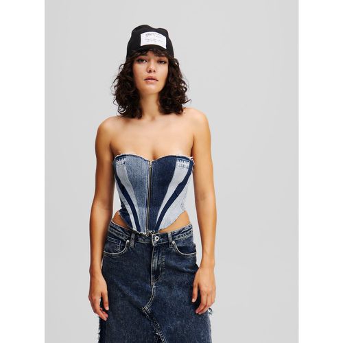 Klj X Atelier Reservé Denim Bustier, Woman, , Size: L - Karl Lagerfeld - Modalova