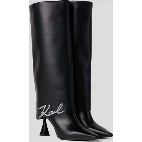 Debut Fold Down Knee-high Boots, Woman, , Size: 35 - Karl Lagerfeld - Modalova