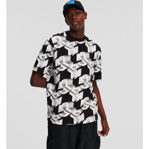 Klj Monogram All-over T-shirt, Man, , Size: XS - Karl Lagerfeld - Modalova