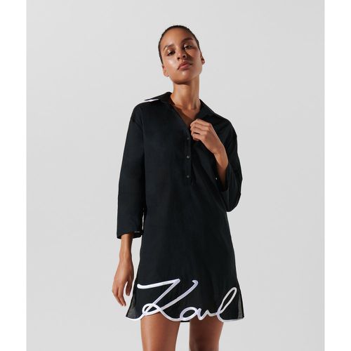 Karl Signature Beach Shirt Dress, Woman, , Size: XL - Karl Lagerfeld - Modalova