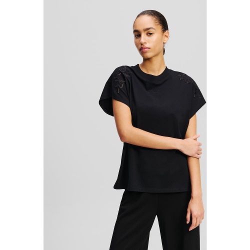 T-shirt Broderie Orchidée, , , Taille: L - Karl Lagerfeld - Modalova
