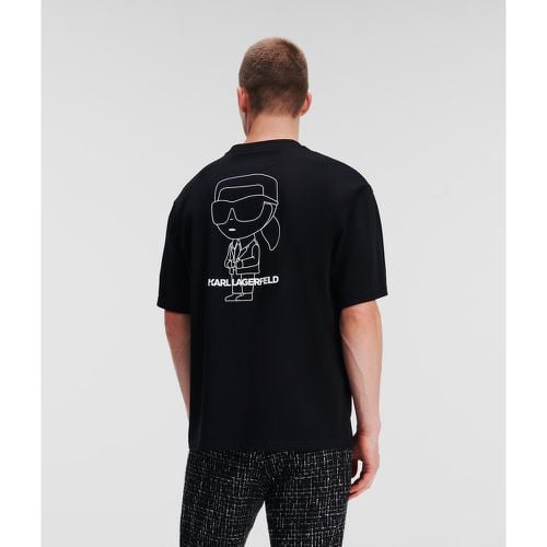 Ikon Karl Outline T-shirt, Man, , Size: S - Karl Lagerfeld - Modalova