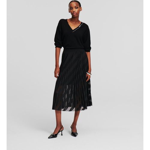 Mesh Pleated Skirt, Woman, , Size: 38 - Karl Lagerfeld - Modalova