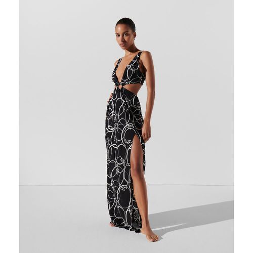 Circle Print Beach Maxi Dress, Woman, /, Size: M - Karl Lagerfeld - Modalova