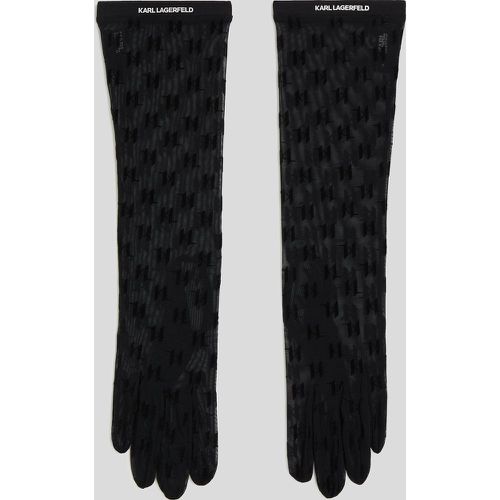 K/monogram Sheer Gloves, Woman, , Size: S - Karl Lagerfeld - Modalova