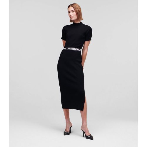Short-sleeved Karl Logo Knit Dress, Woman, , Size: S - Karl Lagerfeld - Modalova