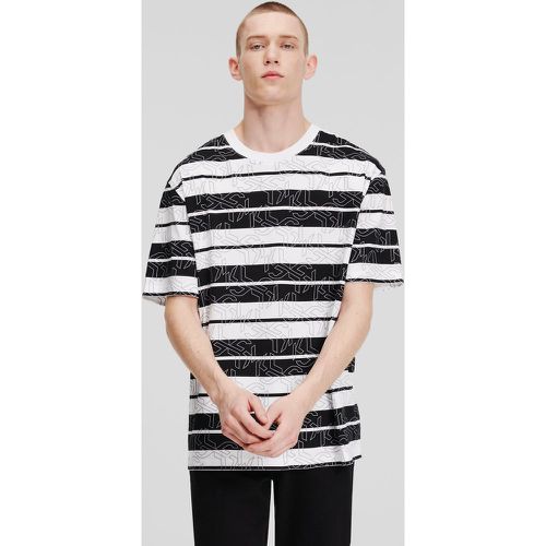 Klj Monogram Striped T-shirt, Man, , Size: XS - KL Jeans - Modalova