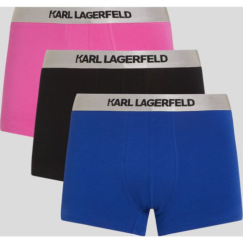 Metallic Karl Logo Trunks – 3 Pack, Man, //, Size: S - Karl Lagerfeld - Modalova