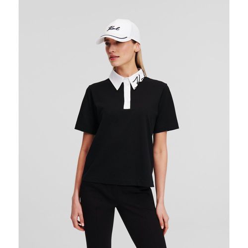 Karl Signature Polo Shirt, Woman, , Size: L - Karl Lagerfeld - Modalova