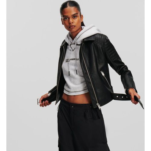 Klj Faux-leather Jacket, Woman, , Size: M - Karl Lagerfeld - Modalova