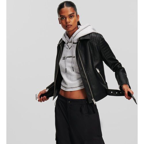 Klj Faux-leather Jacket, Woman, , Size: XS - Karl Lagerfeld - Modalova