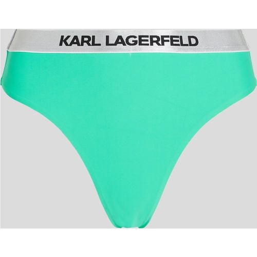 Karl Logo High-rise Bikini Bottoms, Woman, , Size: L - Karl Lagerfeld - Modalova