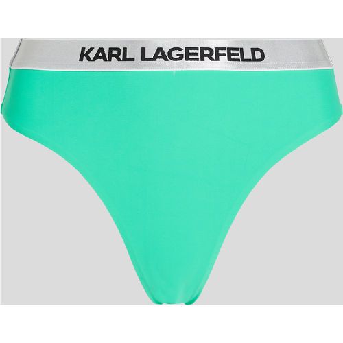 Karl Logo High-rise Bikini Bottoms, Woman, , Size: M - Karl Lagerfeld - Modalova